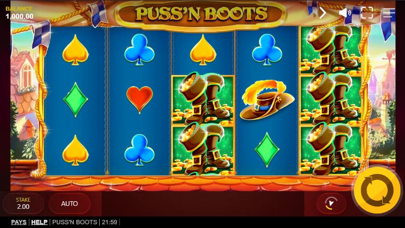 Puss’n Boots slot game artwork