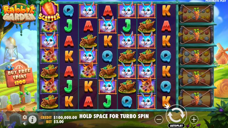 Rabbit Garden slot game artwork
