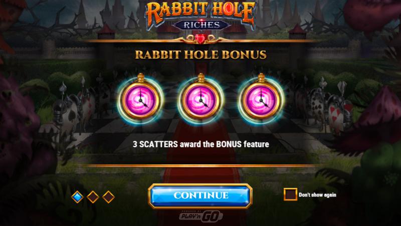 Rabbit Hole Riches slot game artwork