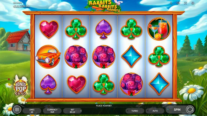 Rabbits Rabbits Rabbits slot game artwork