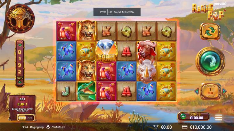 Ragingpop slot game artwork