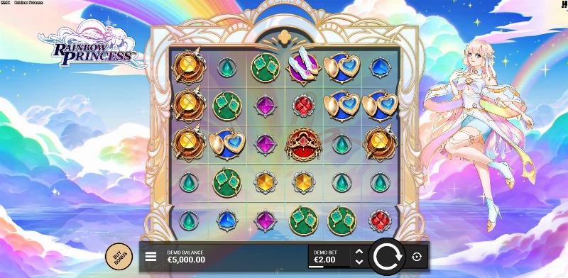 Rainbow Princess slot game artwork