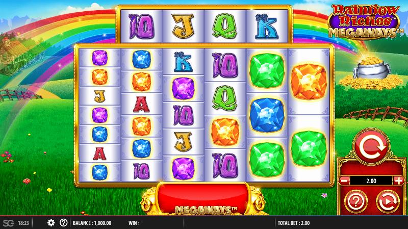 Rainbow Riches Megaways slot game artwork