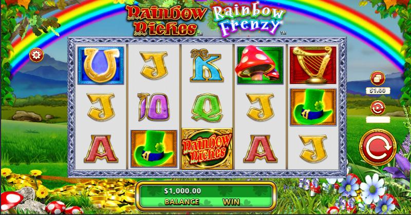Rainbow Riches Rainbow Frenzy slot game artwork