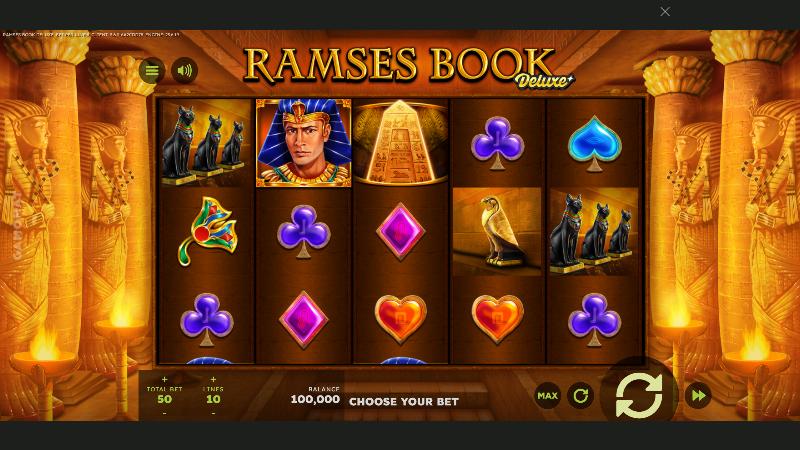 Ramses Book Deluxe slot game artwork