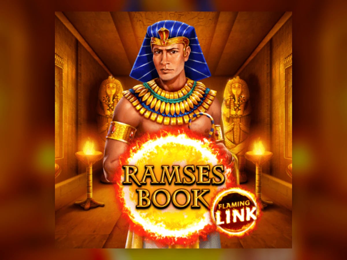 Ramses Book Flaming Link slot game artwork