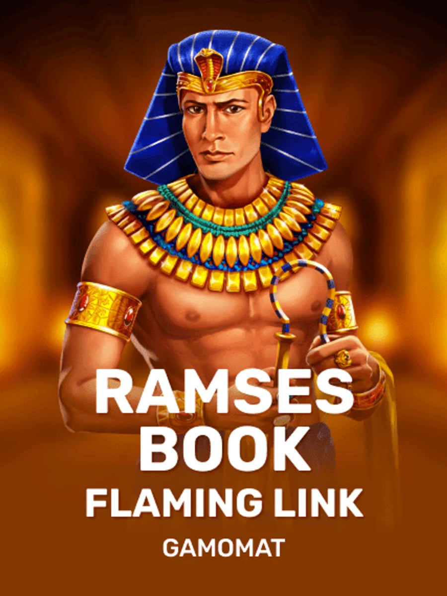 Ramses Book Flaming Link slot game artwork