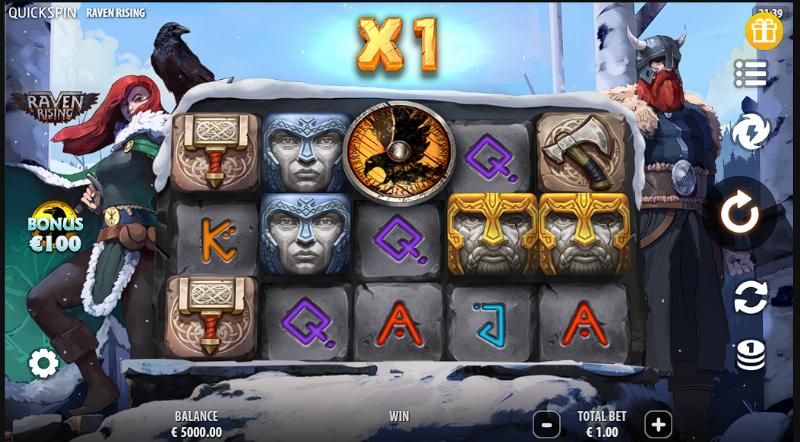 Raven Rising slot game artwork