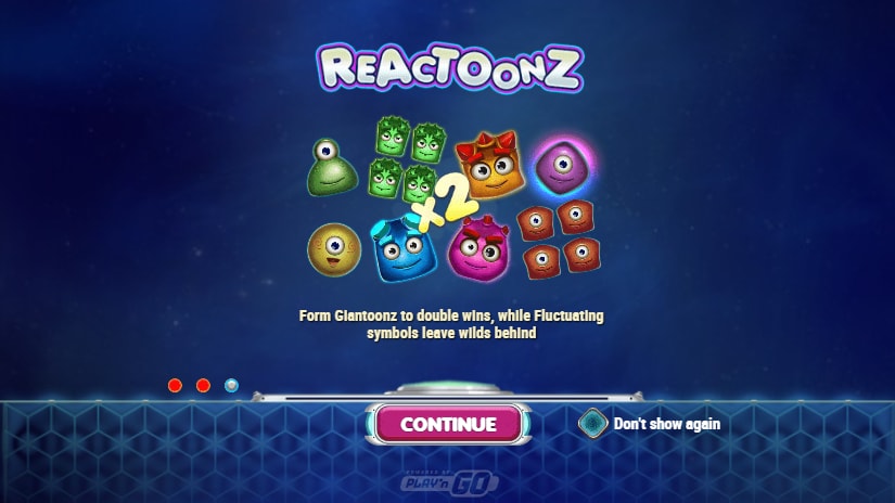Reactoonz slot game artwork