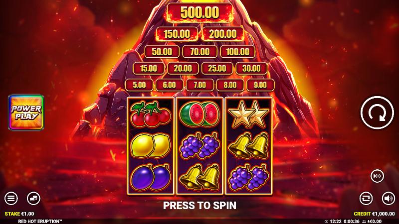 Red Hot Eruption slot game artwork