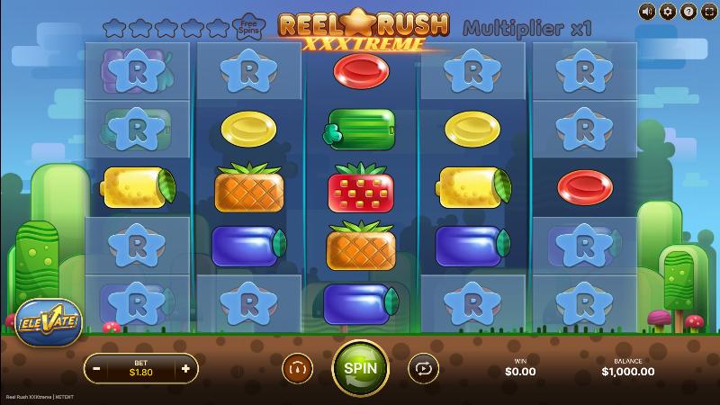 Reel Rush Xxxtreme slot game artwork