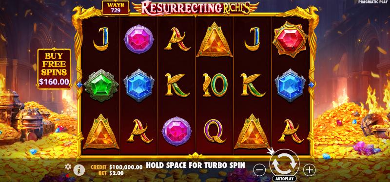 Resurrecting Riches slot game artwork