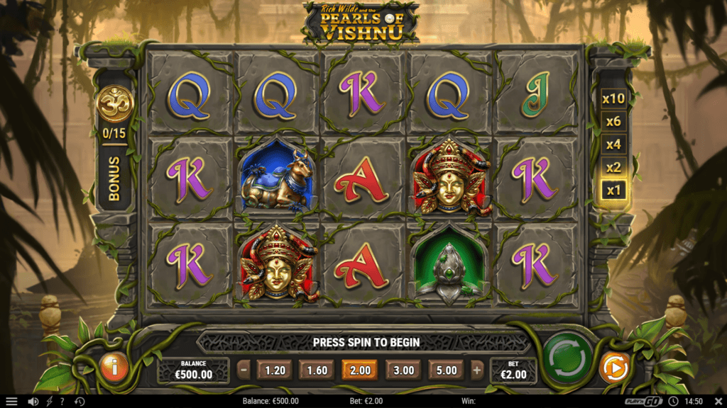 Rich Wilde And The Pearls Of Vishnu slot game artwork