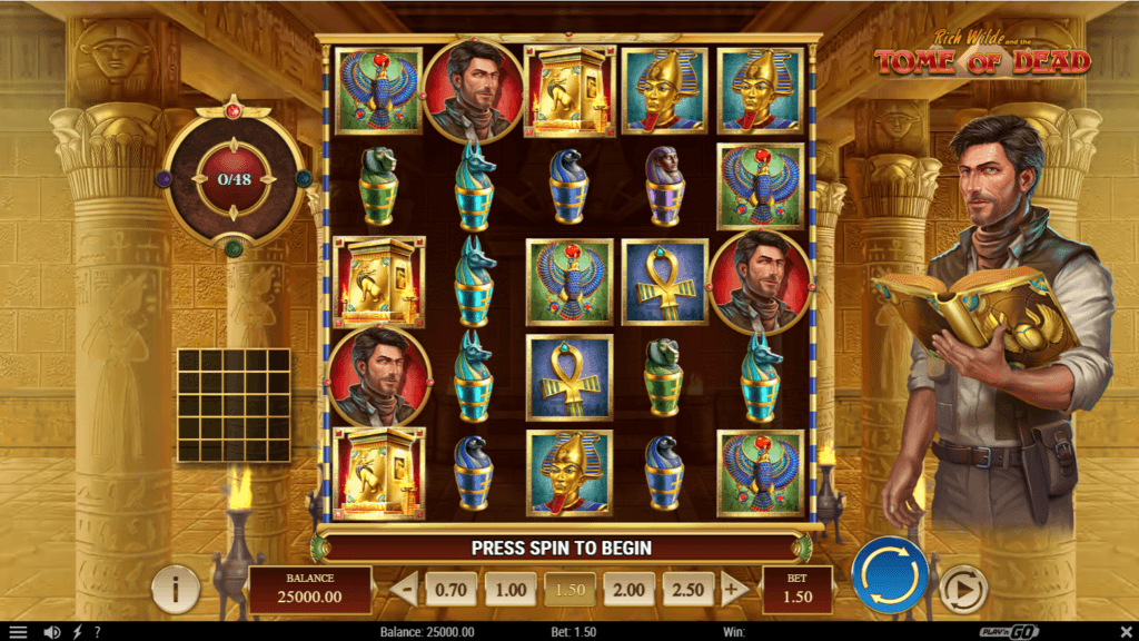Rich Wilde And The Tome Of Dead slot game artwork