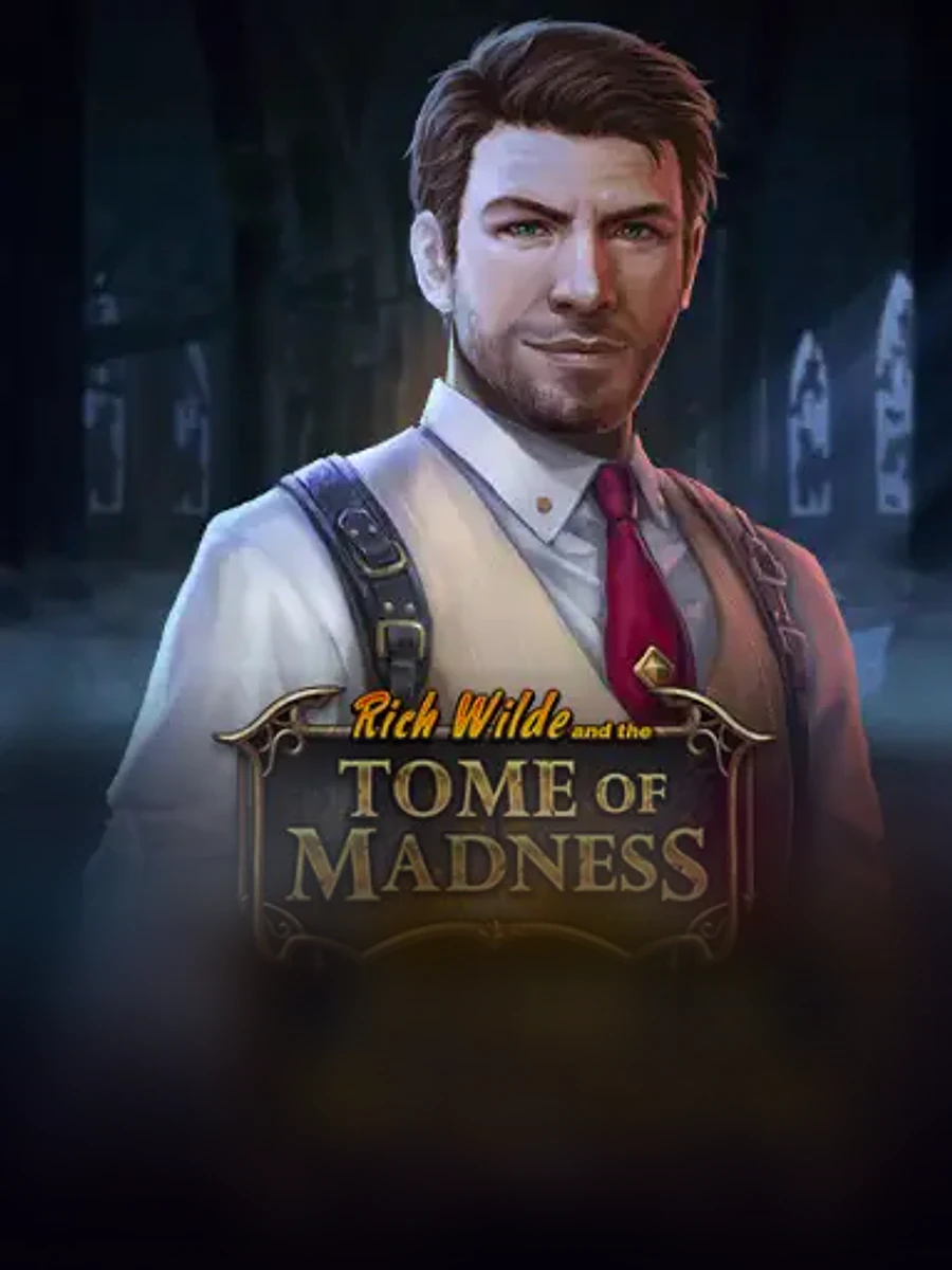 Rich Wilde and the Tome of Madness slot game artwork