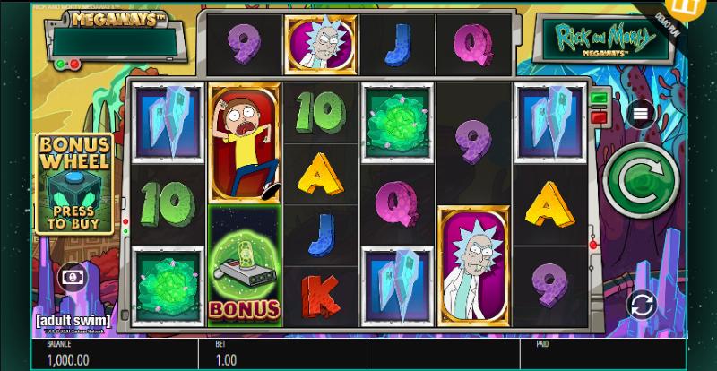 Rick And Morty Megaways slot game artwork