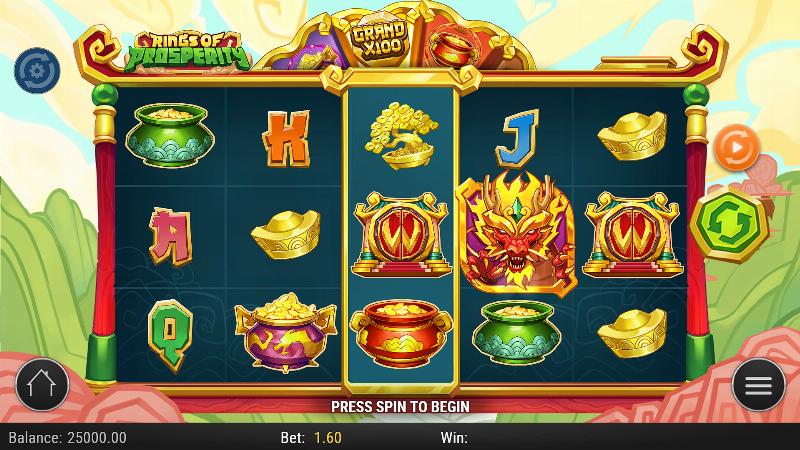 Rings Of Prosperity slot game artwork