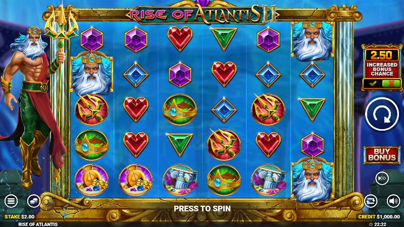 Rise Of Atlantis 2 slot game artwork