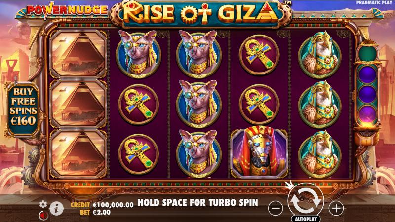 Rise Of Giza Powernudge slot game artwork