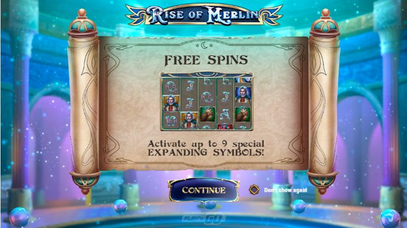 Rise Of Merlin slot game artwork