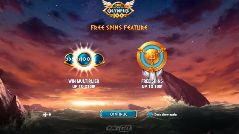 Rise Of Olympus 100 slot game artwork