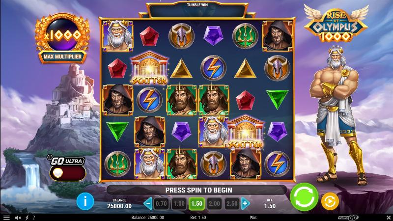 Rise Of Olympus 1000 slot game artwork