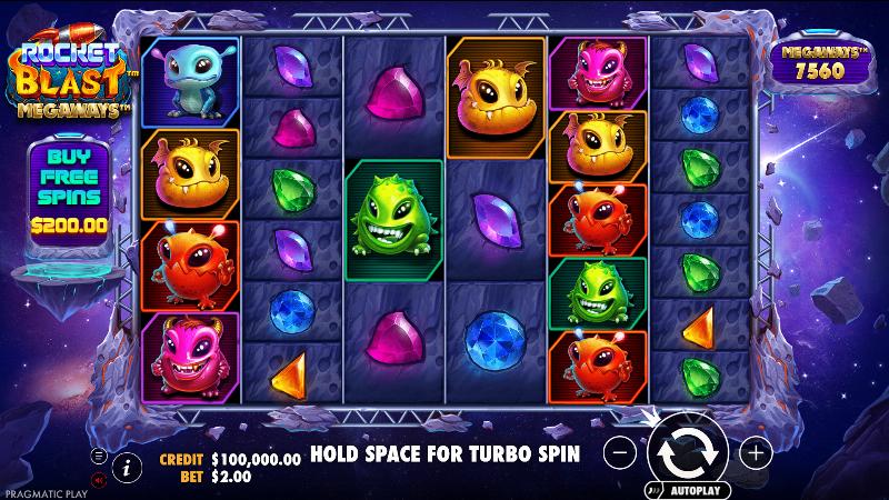 Rocket Blast Megaways slot game artwork