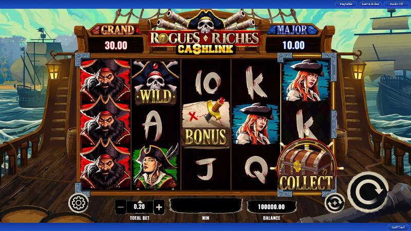 Rogues Riches Cashlink slot game artwork