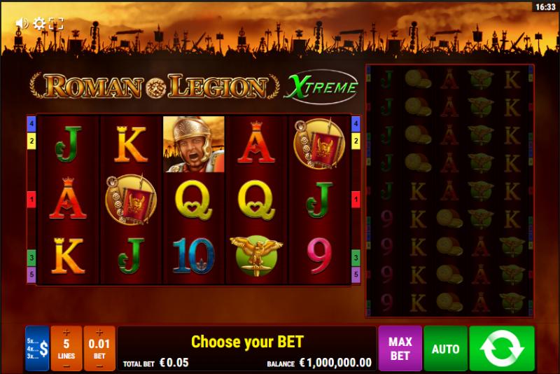 Roman Legion Xtreme slot game artwork