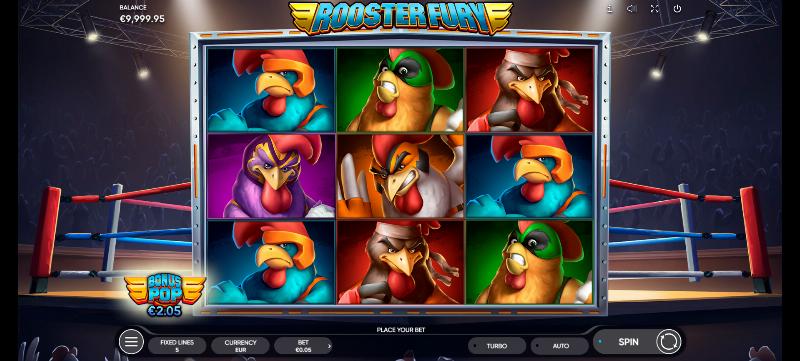 Rooster Fury slot game artwork
