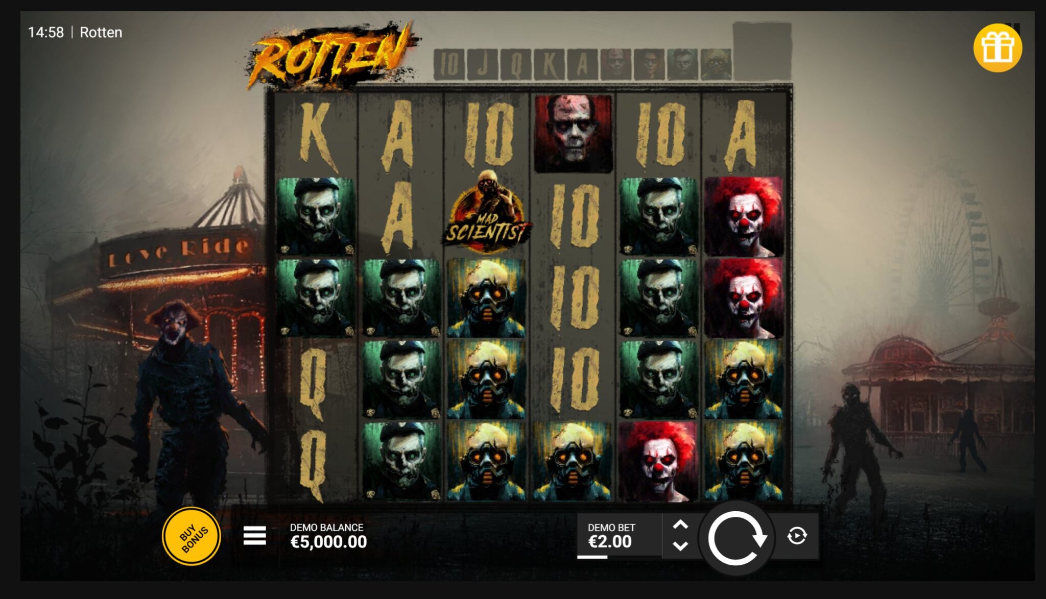 Rotten slot game artwork