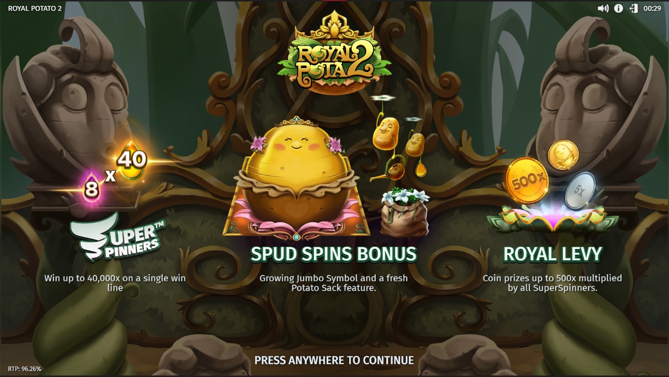 Royal Potato 2 slot game artwork
