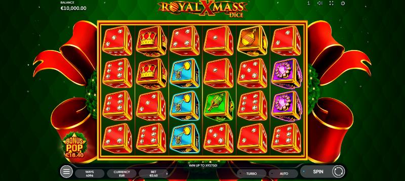 Royal Xmass Dice slot game artwork