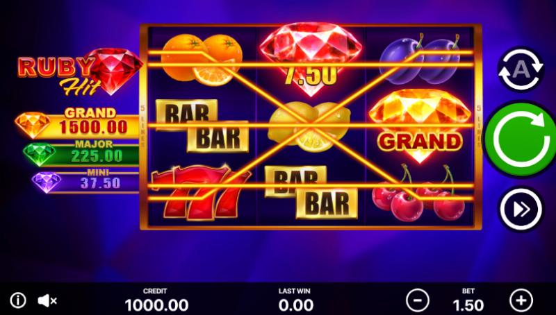Ruby Hit: Hold And Win slot game artwork