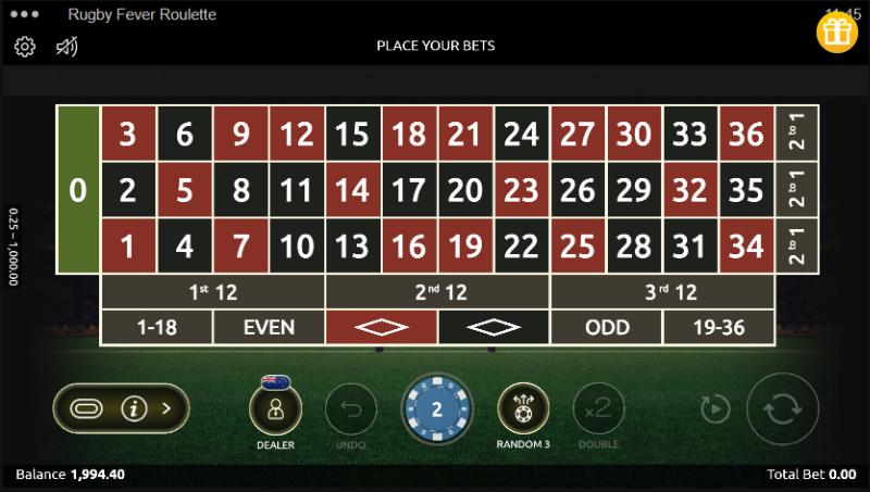 Rugby Fever Roulette slot game artwork