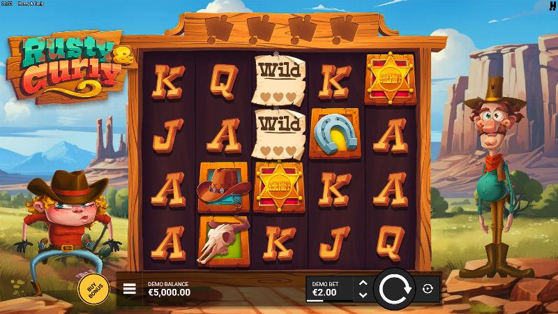 Rusty & Curly slot game artwork
