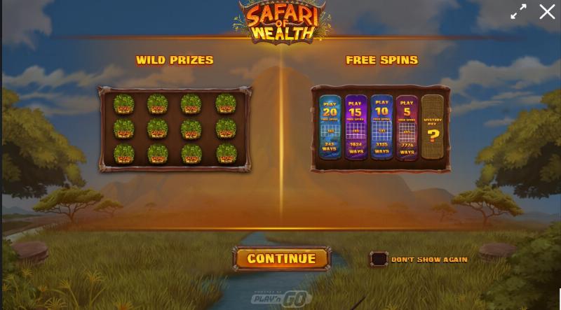 Safari Of Wealth slot game artwork