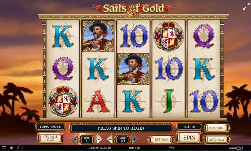 Sails Of Gold slot game artwork