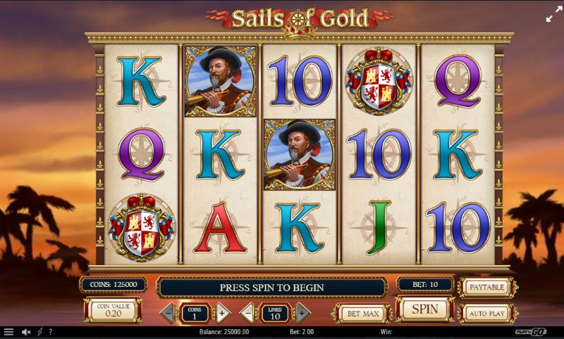 Sails Of Gold slot game artwork