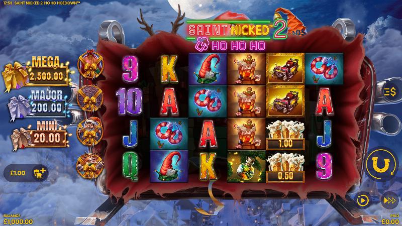 Saint Nicked 2 slot game artwork