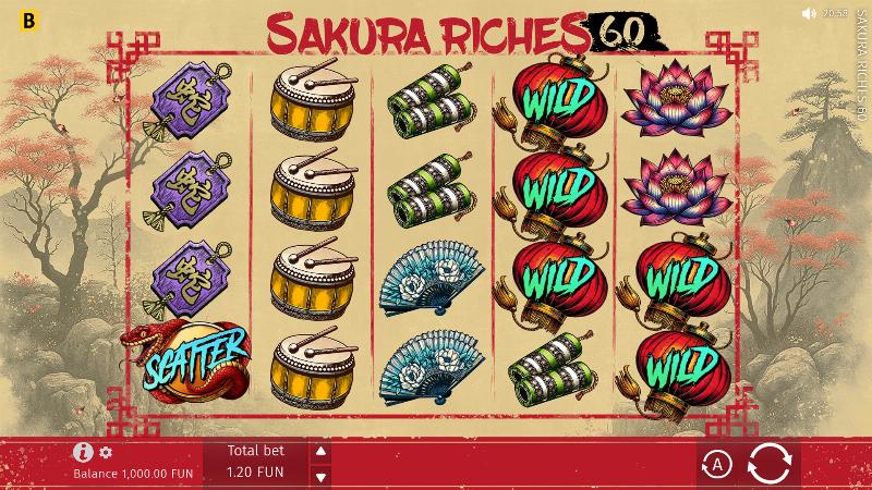Sakura Riches 60 slot game artwork