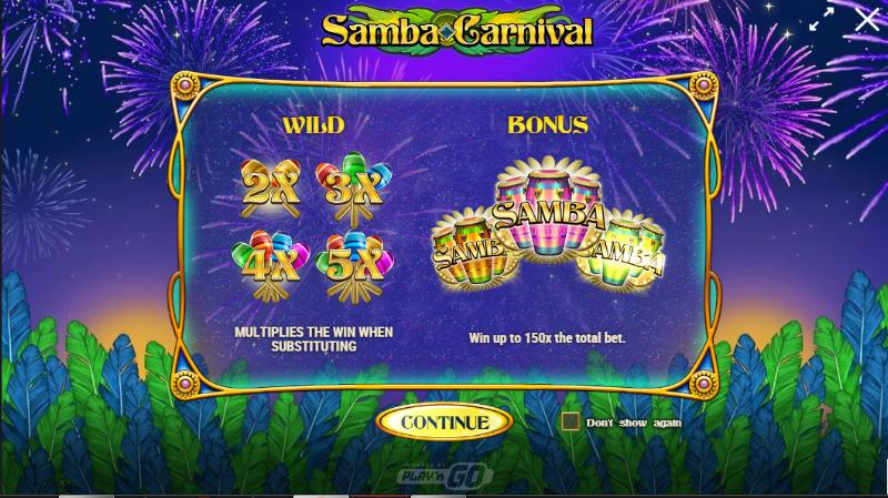 Samba Carnival slot game artwork