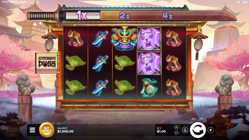 Samurai Dogs slot game artwork