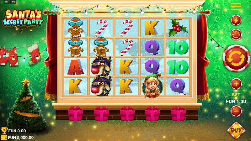 Santa’s Secret Party slot game artwork