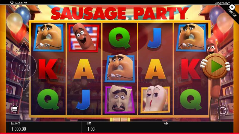 Sausage Party slot game artwork