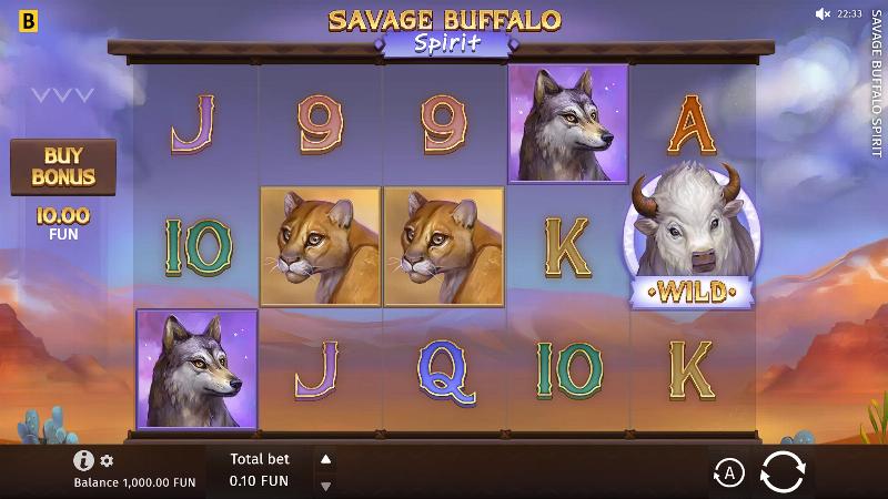 Savage Buffalo Spirit slot game artwork