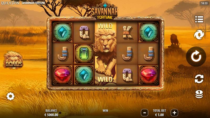 Savannah Fortune slot game artwork
