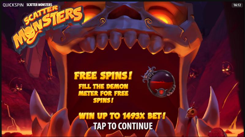 Scatter Monsters slot game artwork