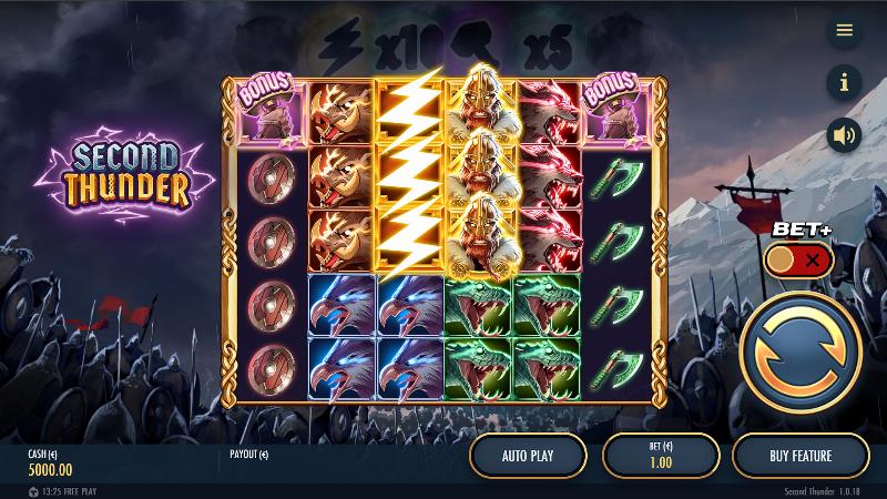 Second Thunder slot game artwork