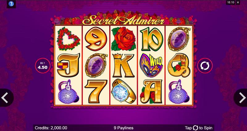 Secret Admirer slot game artwork